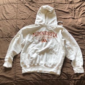 University of Minnesota Gophers women’s white hooded sweatshirt size small